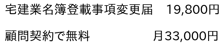 宅地建物取引業者名簿登載事項変更届