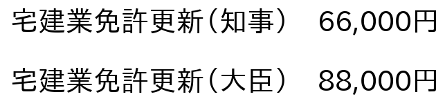 宅建業免許更新｜報酬